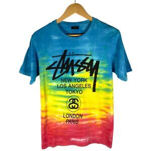 Stussy Vintage Y2K Tie Dye T-shirt Men’s S - Streetwear Skater Popular Urban Emo